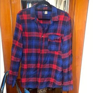 H&M Plaid Button Up Size M